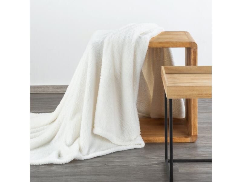 Mäkká, chlpatá deka - Lori, biela 70 x 160 cm